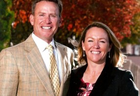 Leighann Albaugh with the golf channel's The Golf Fix host Michael Breed